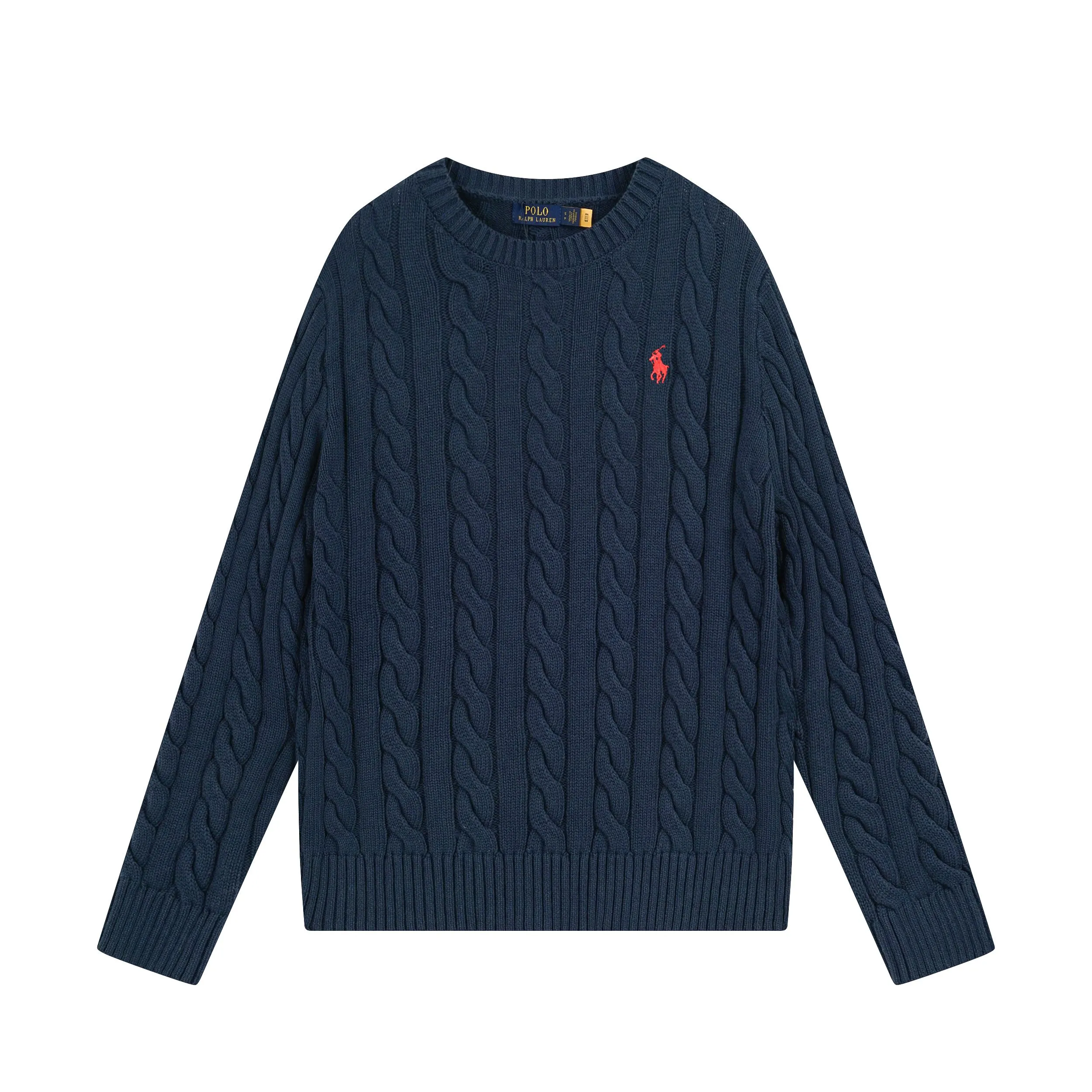 Style No. 2503 P220 Polo Ralph Lauren solid color comfortable thick cable twist knitted sweater Color: cream black navy gray Size: S (recommended within 120) m (recommended within 140) L (recommended within 160) xL (recommended within 180)